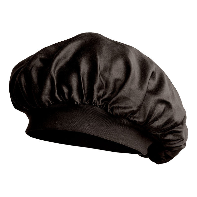 Bonnet de nuit en soie à élastique