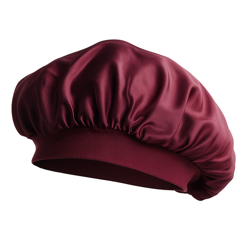 Bonnet de nuit en soie à élastique