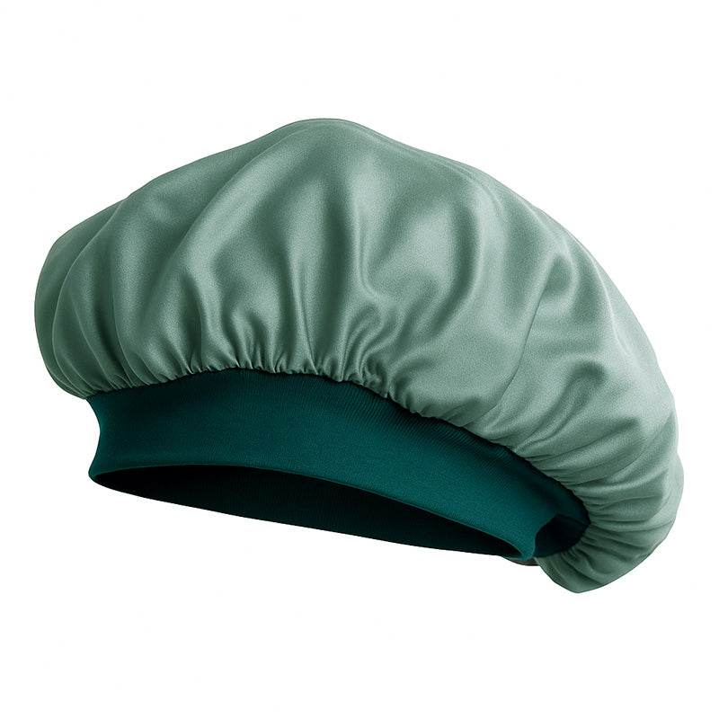 Bonnet de nuit en soie à élastique