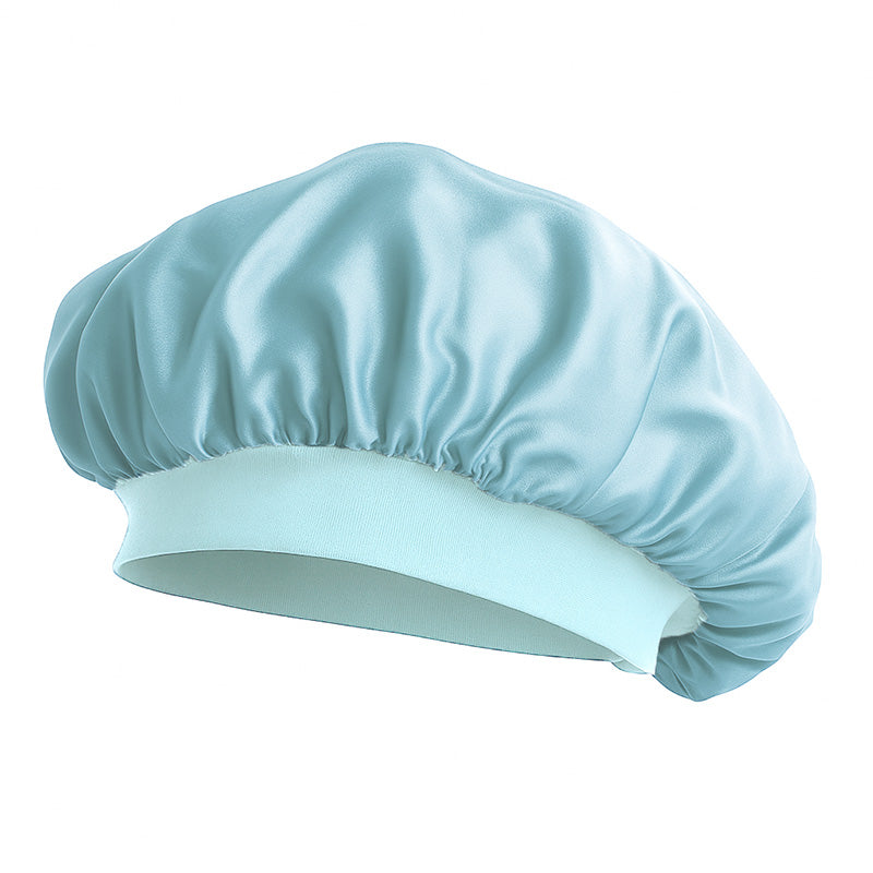 Bonnet de nuit en soie à élastique